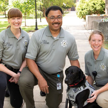 The Community Engagement Unit, including Pawfficer Sage.